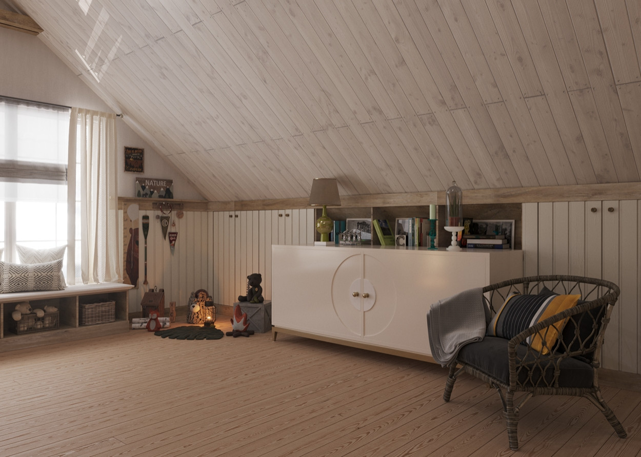 Загородный дом с мансардой