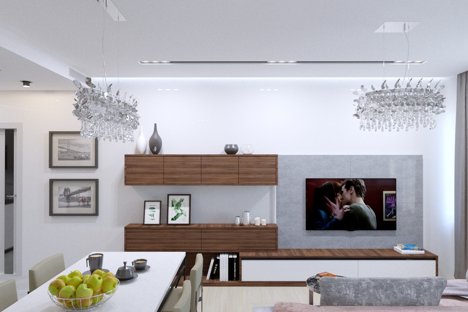 Трехкомнатная квартира в современной эклектике