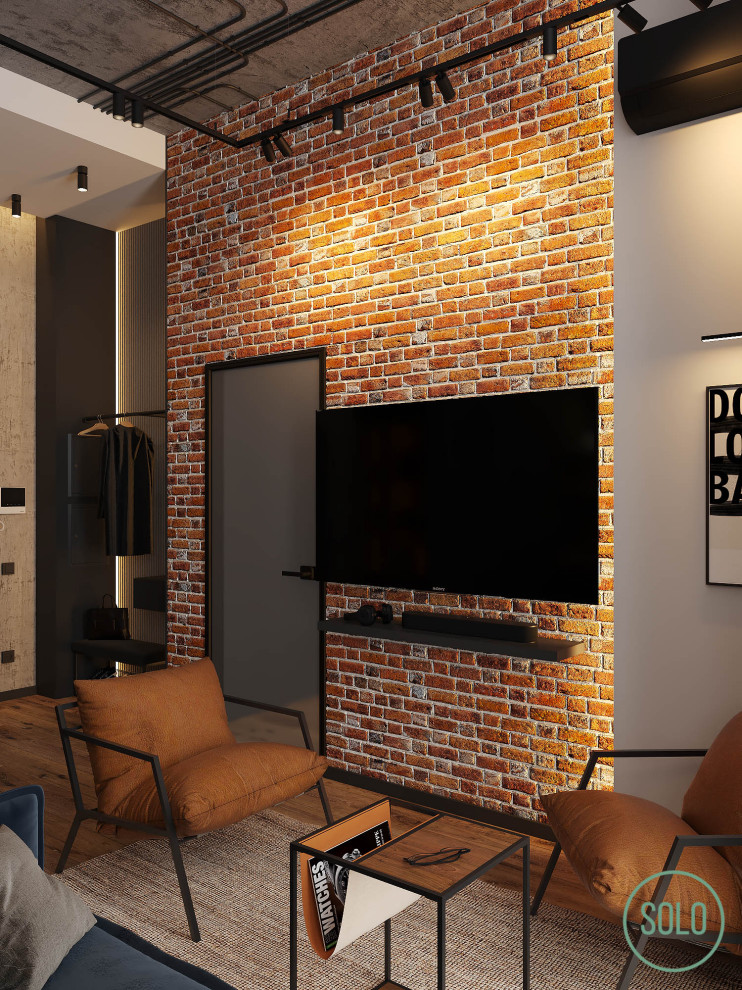 Лофт со спальней на втором уровне