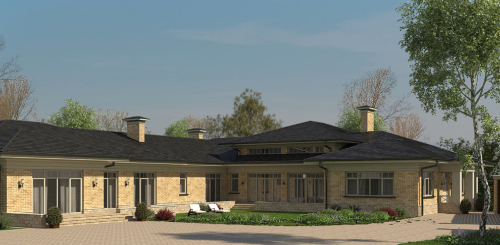 Загородный дом в одном уровне