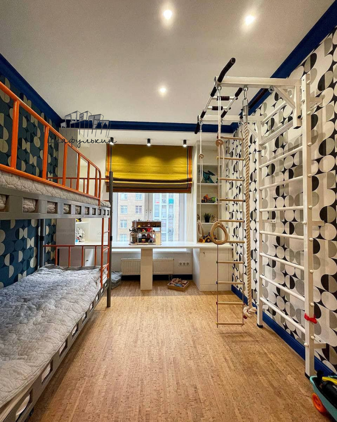 Меблировка детской для мальчиков в современном стиле