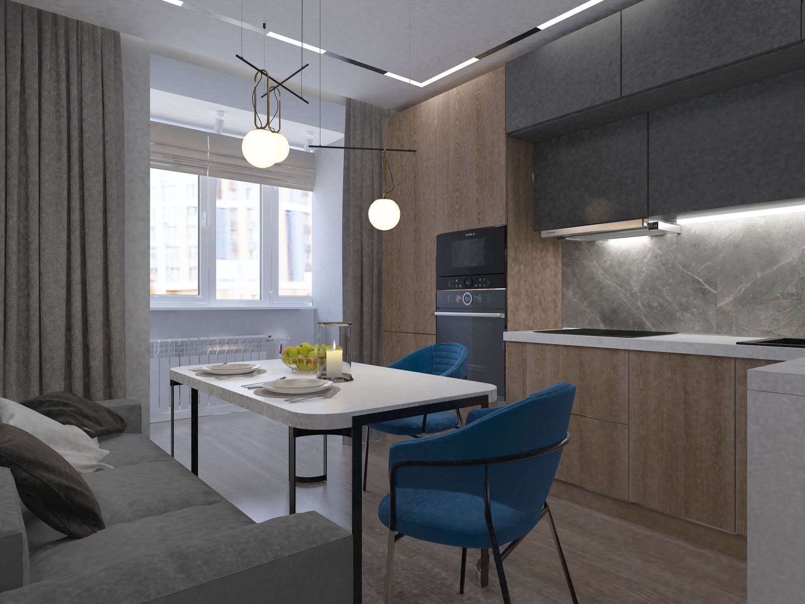 Дизайн квартиры 62 кв.м