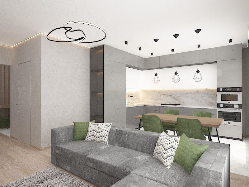 Обложка проекта: Квартира в современном стиле с элементами лофта, 90 Кв.м