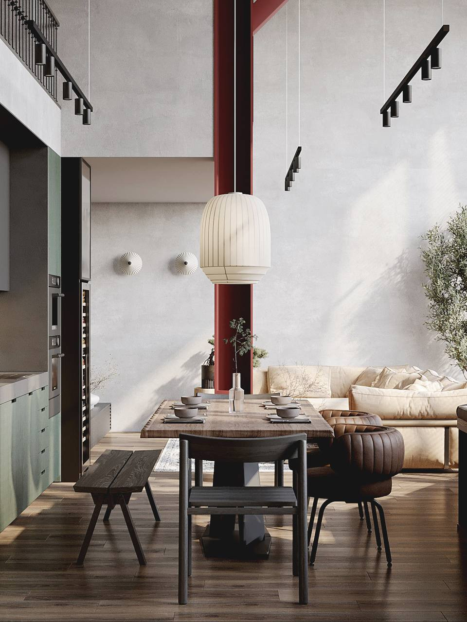 Обложка проекта: Двухуровневый пентхауз с мансардным этажом