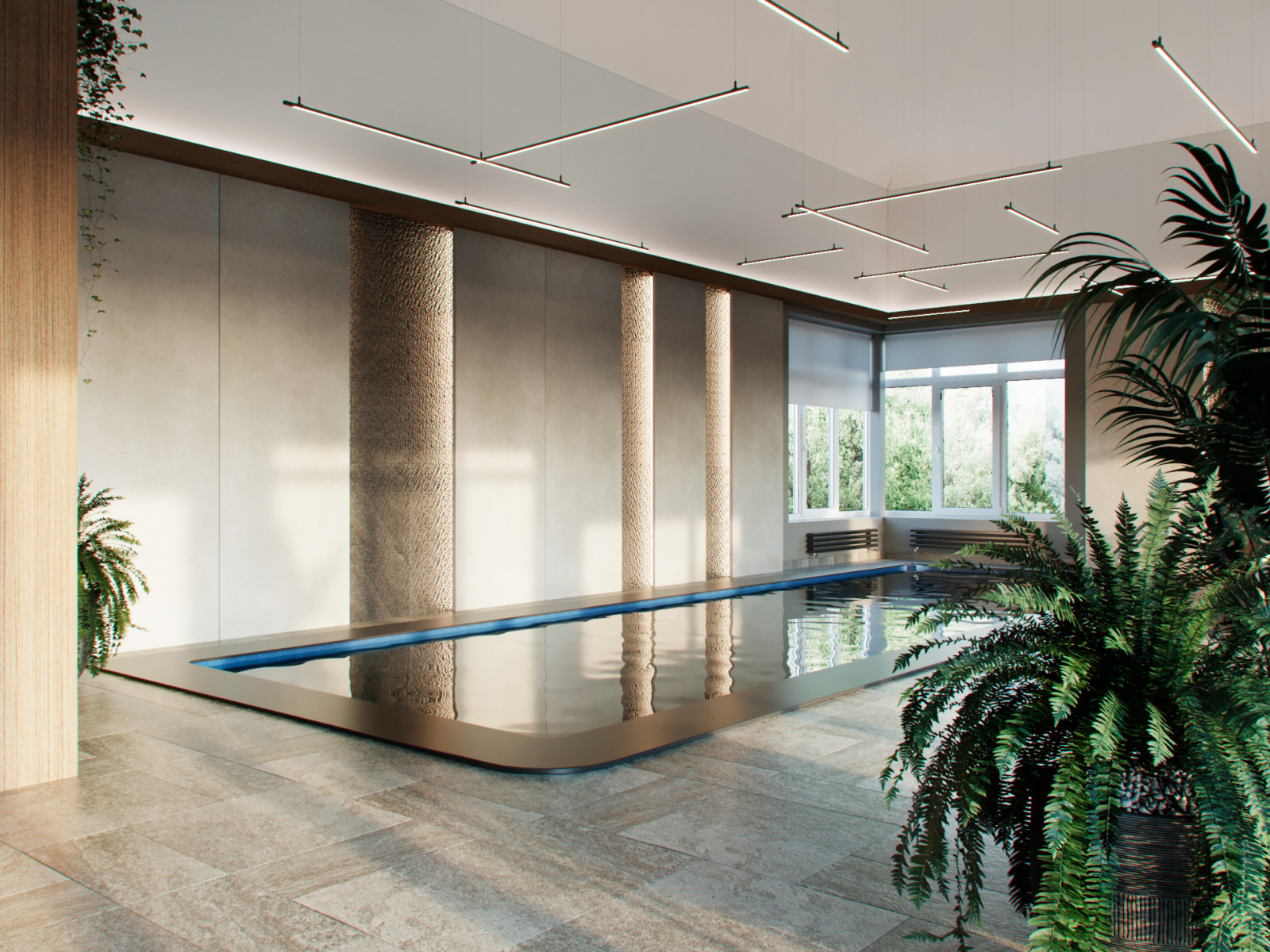 терьер бассейна в частном доме