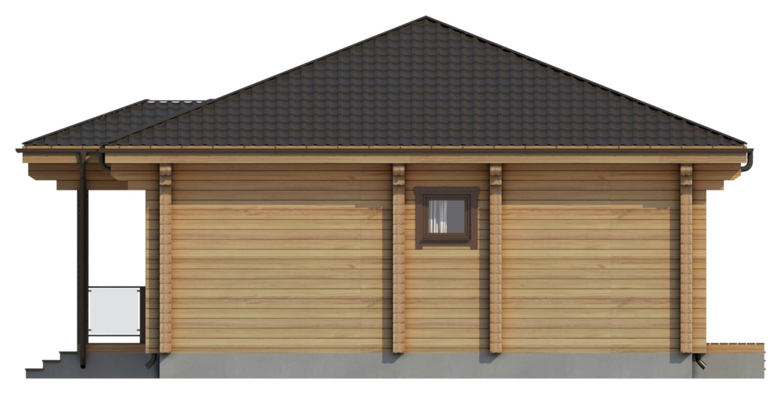 Дом из бруса по проекту 51ПБ