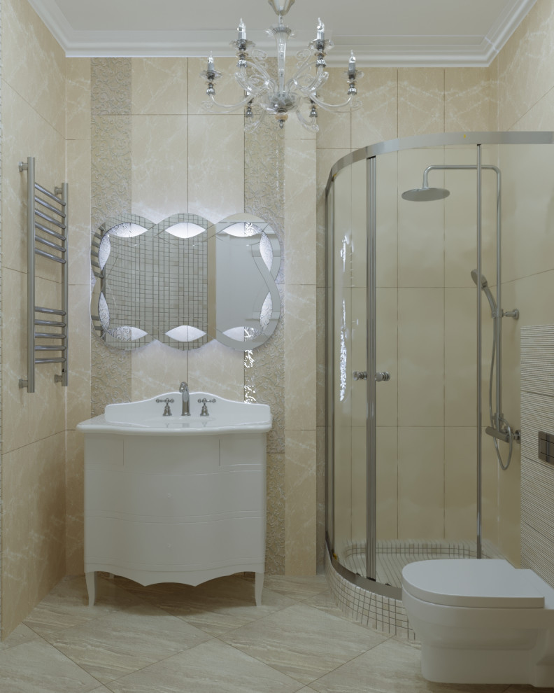 Белая неоклассика с оттенком морской волны