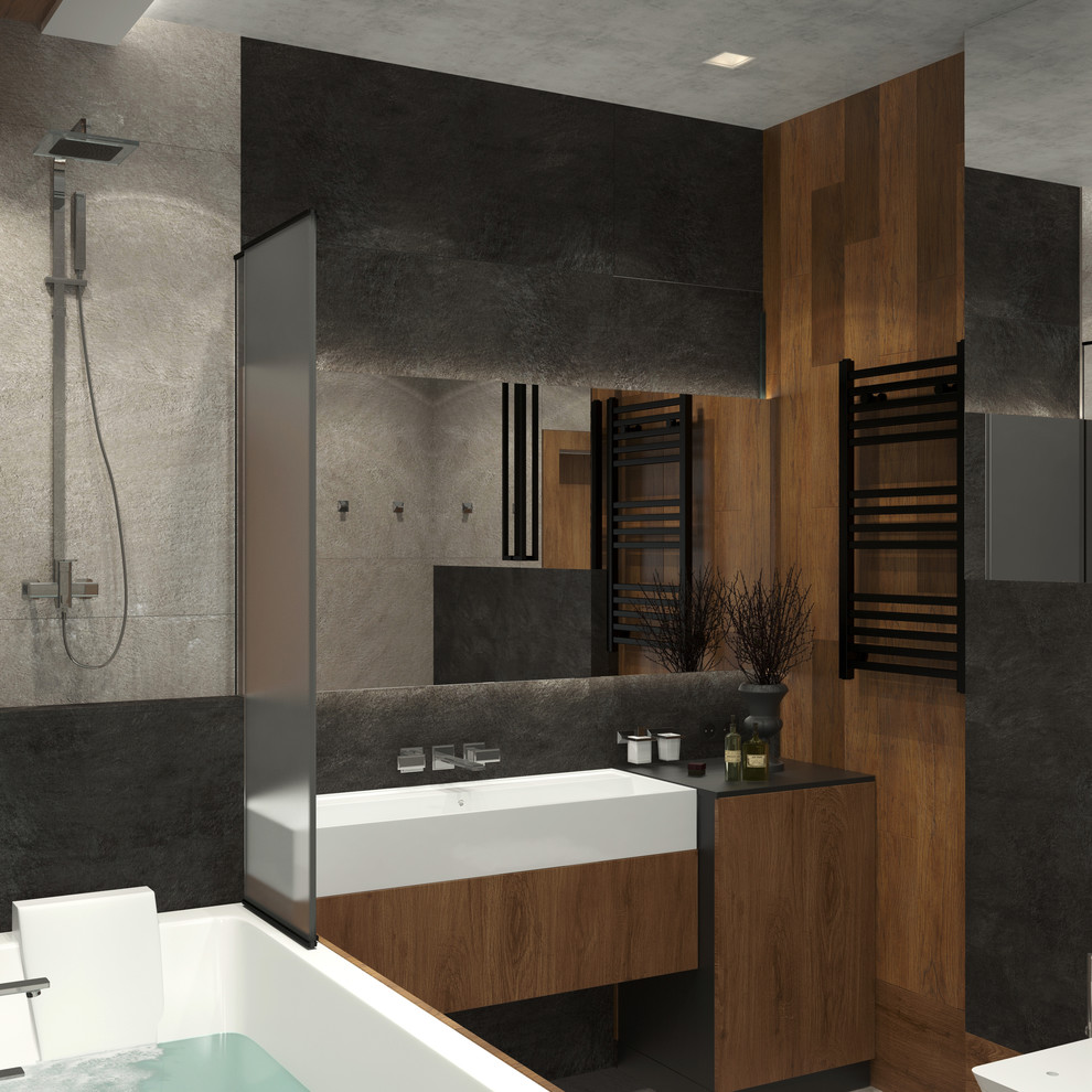 Квартира с элементами индустриального стиля