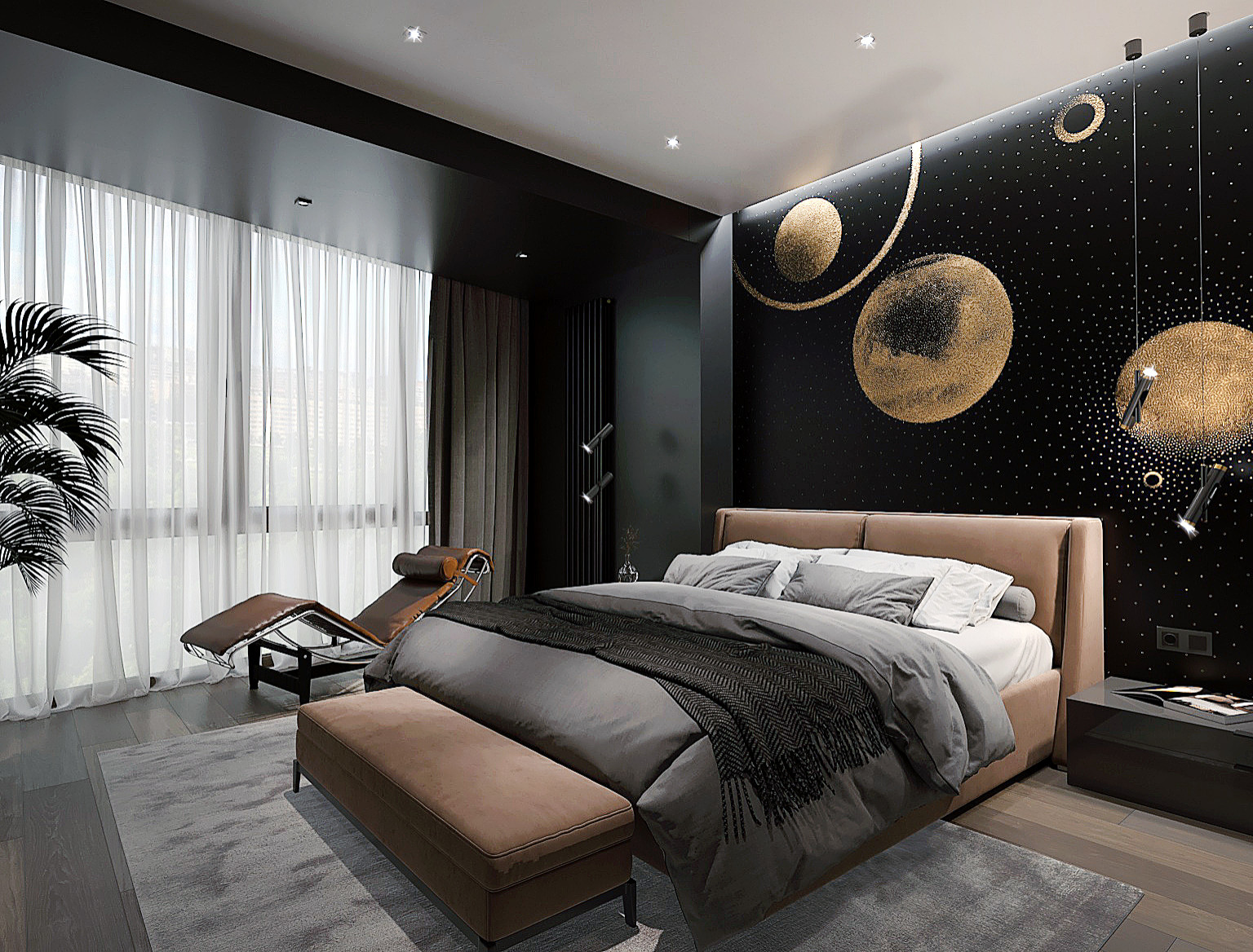 Обложка проекта: квартира в темных тонах