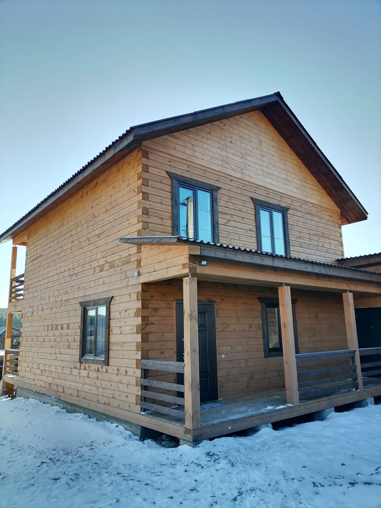 Двухэтажный дом из газобетона