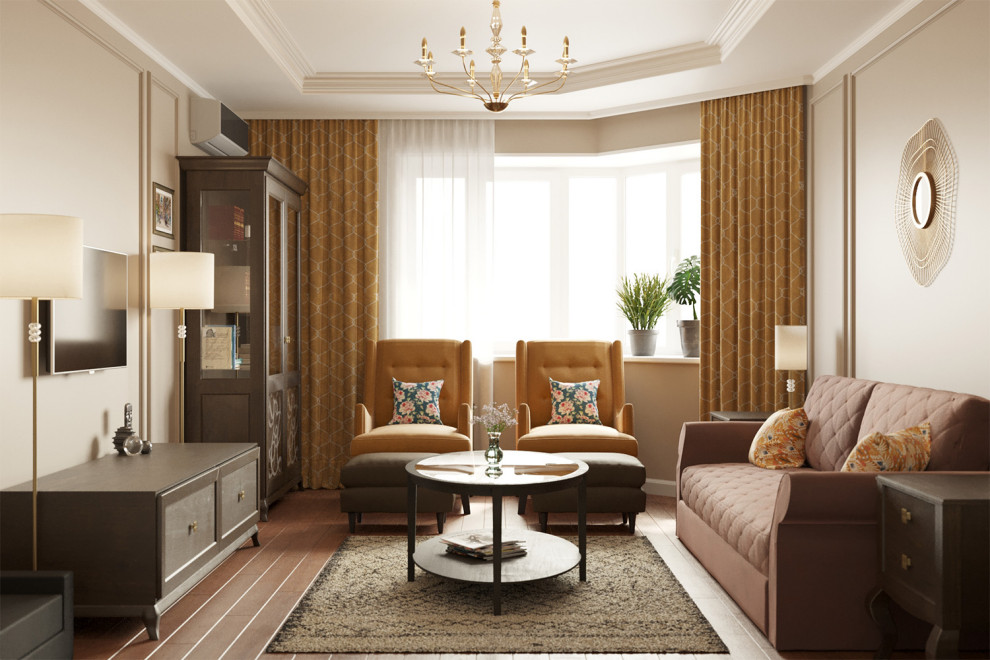 Обложка проекта: Жилая квартира, 3 комнаты, 75 кв.м.