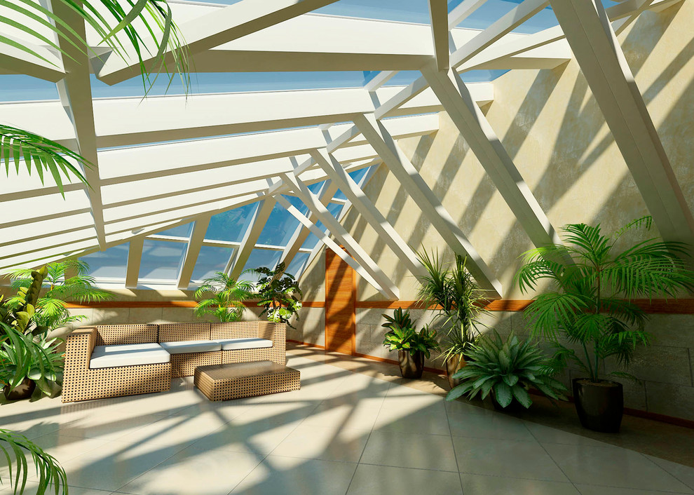 Зимний сад на крыше (визуализация)