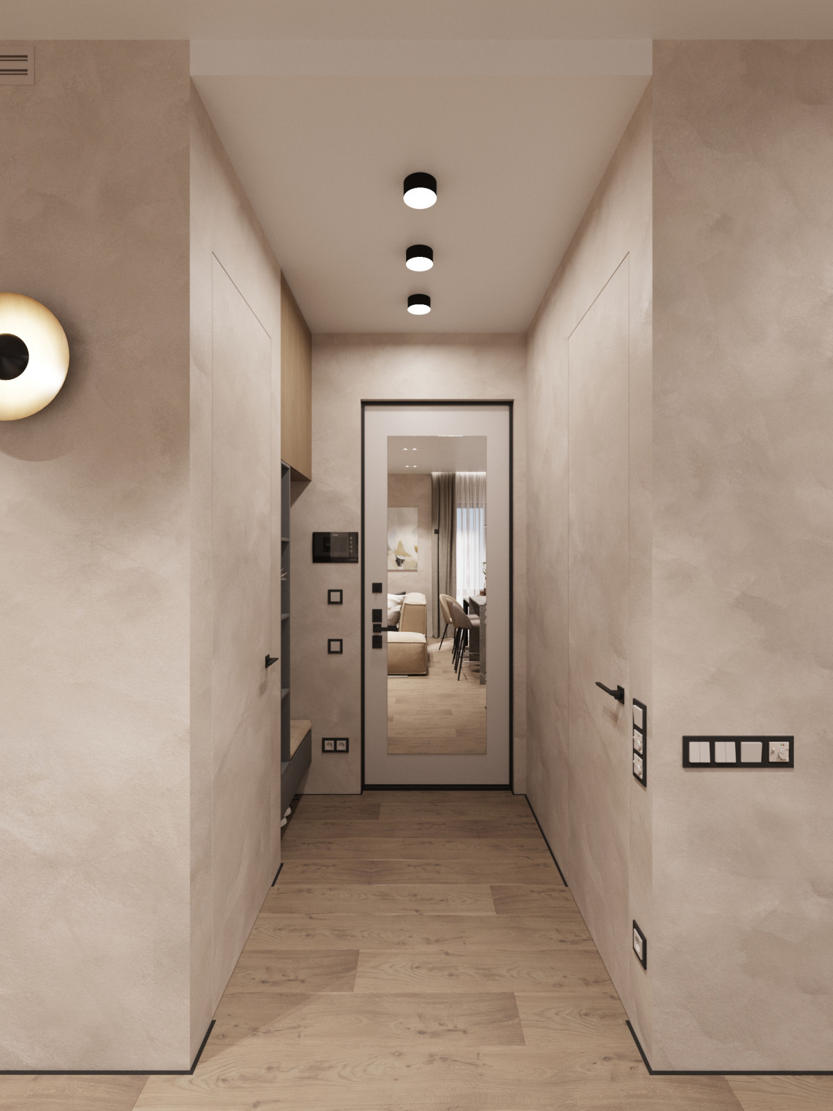 Дизайн проект - Квартира 80 м2 для многодетной семьи с двумя детскими комнатами