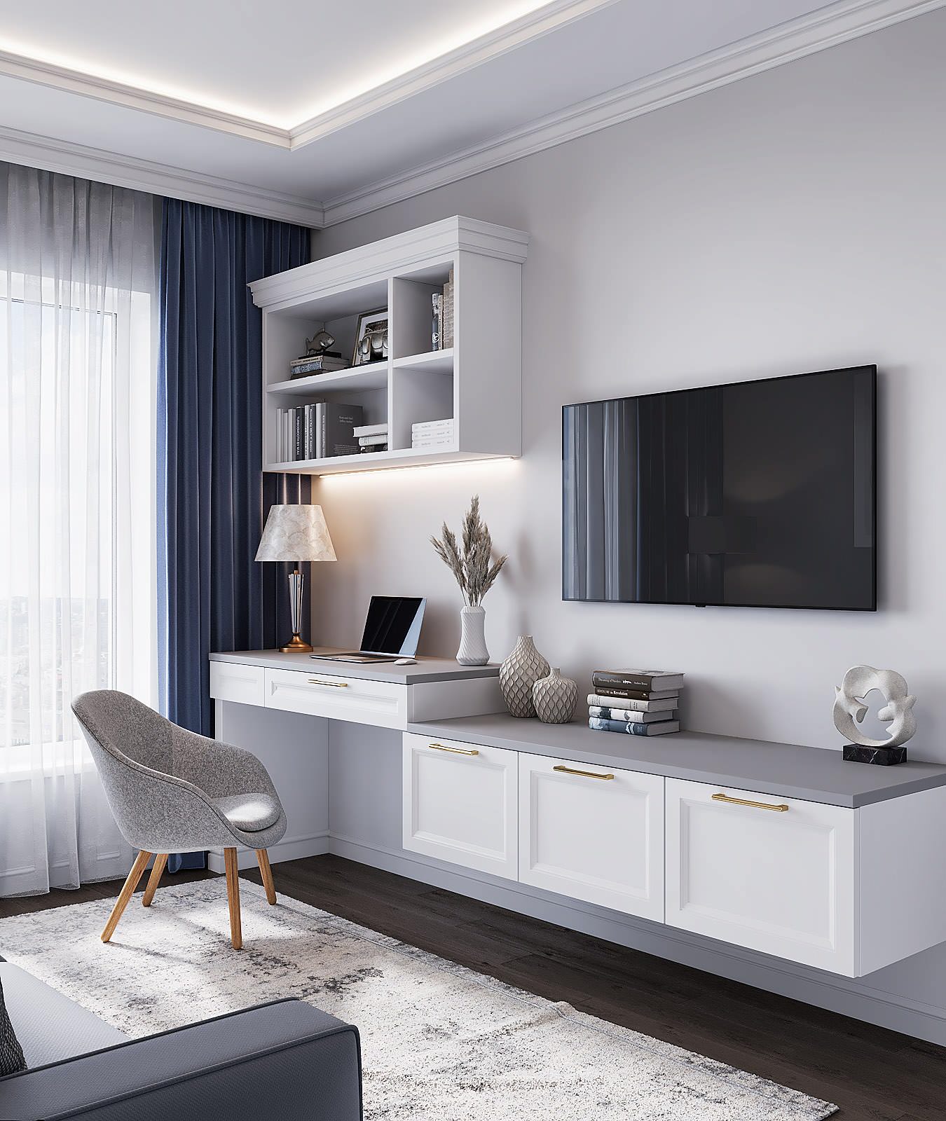 Проект интерьера частного дома, г. Ростов-на-Дону, площадью 120 кв.м.