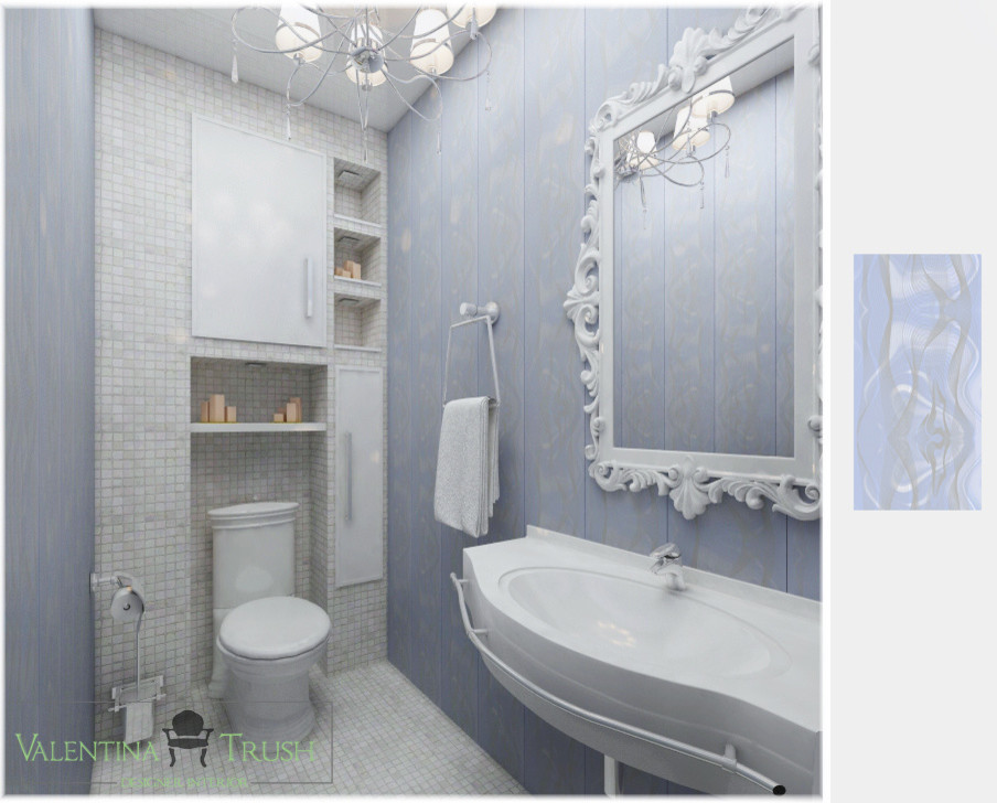 Дизайн ванной из ПВХ панелей