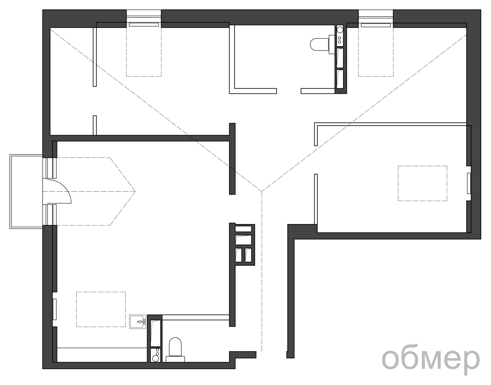 МАНСАРДНЫЙ ЭТАЖ, КВАРТИРА 103.1м²