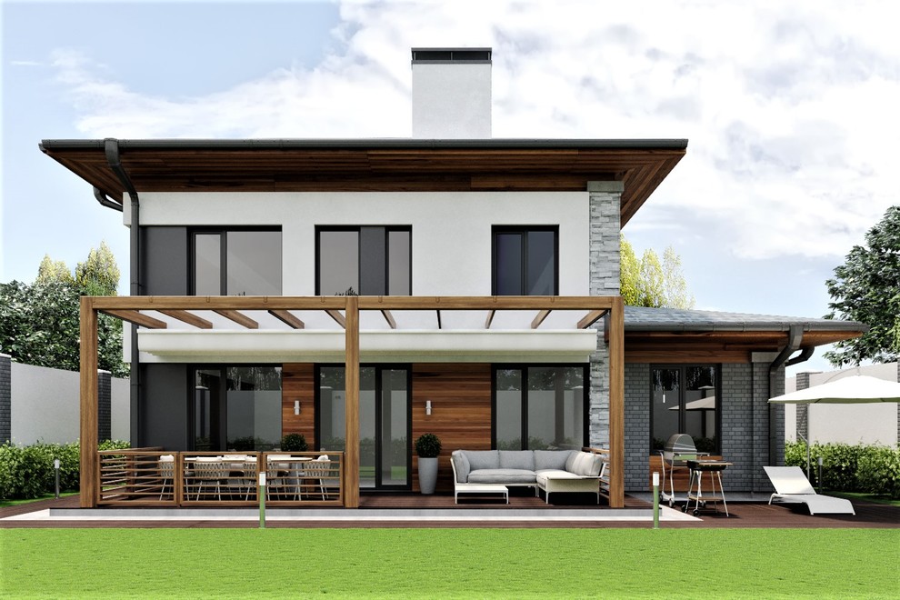 Частный коттедж в современном стиле г. Магнитогорск пос. Звёздный