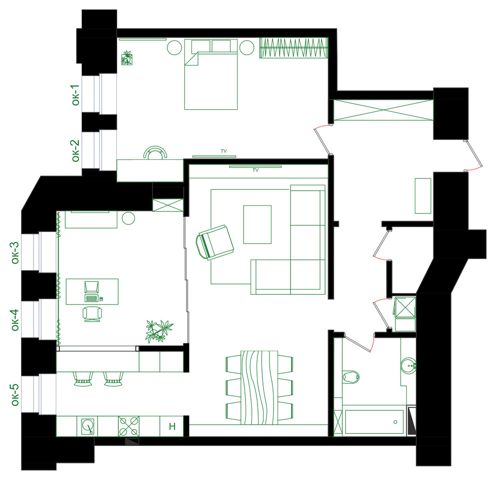 Обложка проекта: Квартира в старом фонде.