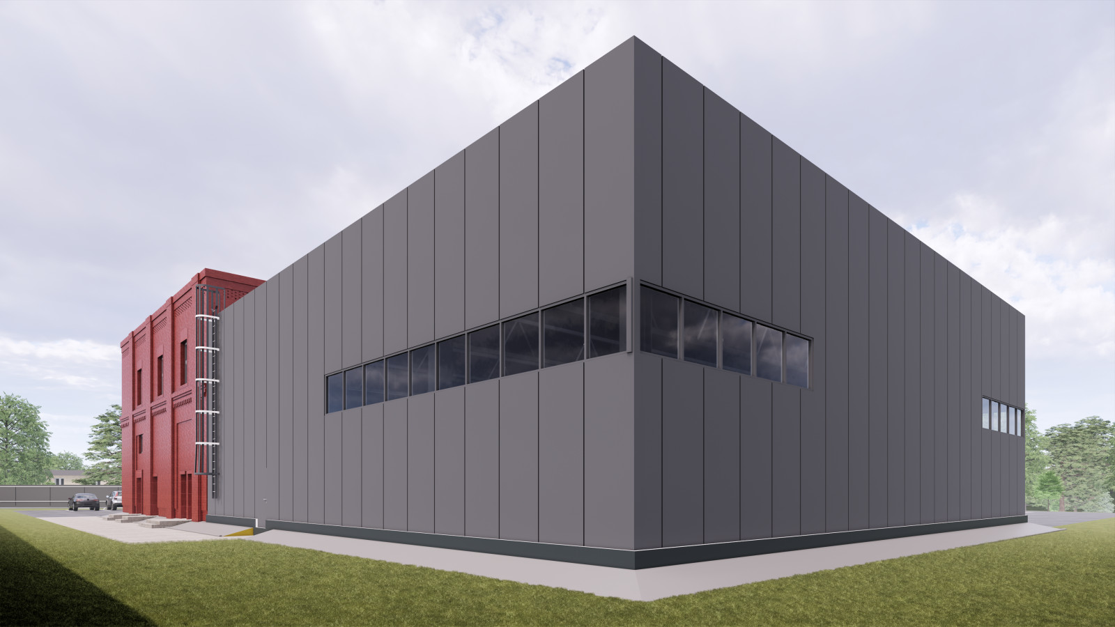 Производственный объект до 1500кв.м. площади в кирпичном стиле