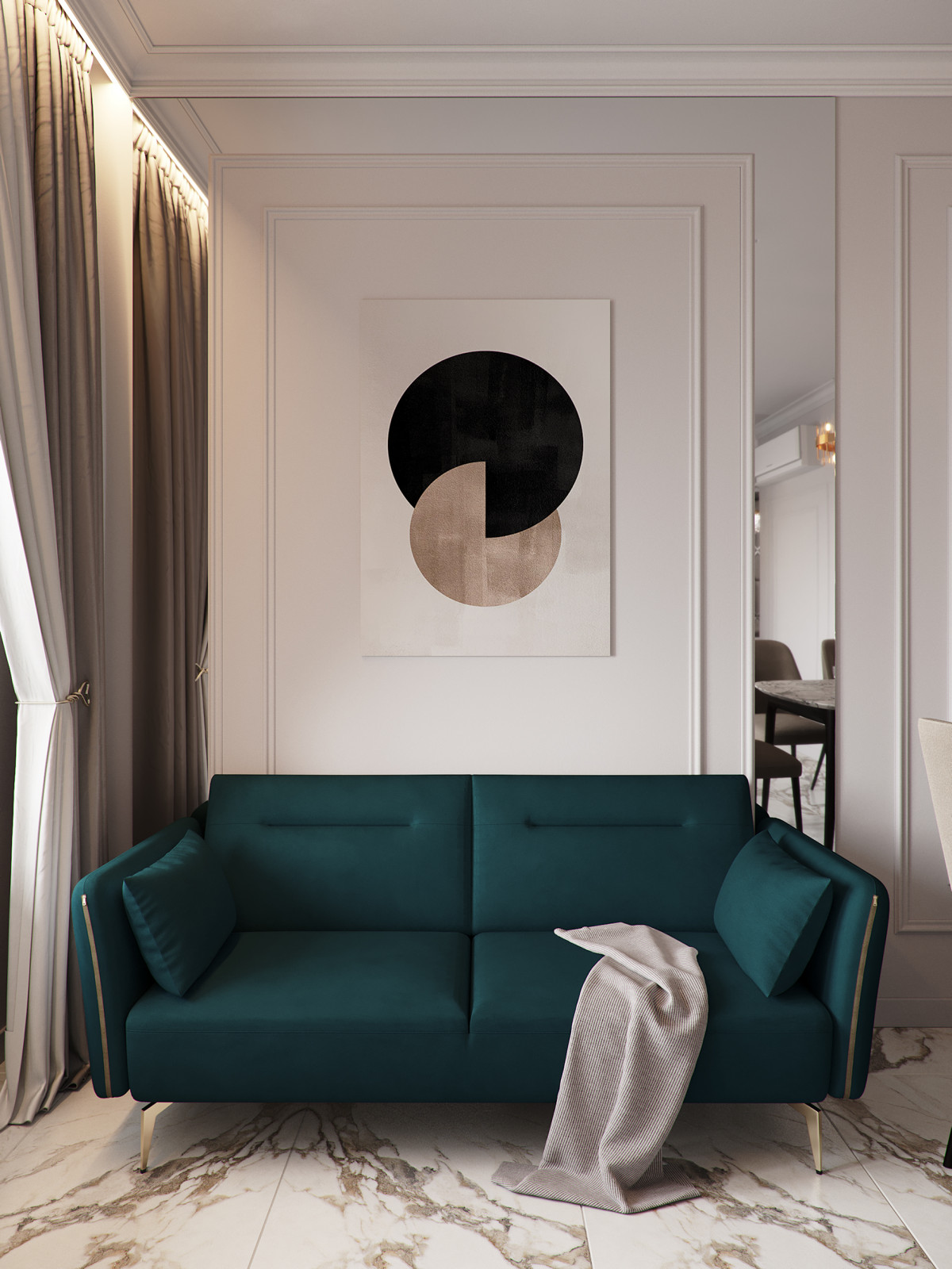 2х комнатная квартира в стиле современной классики