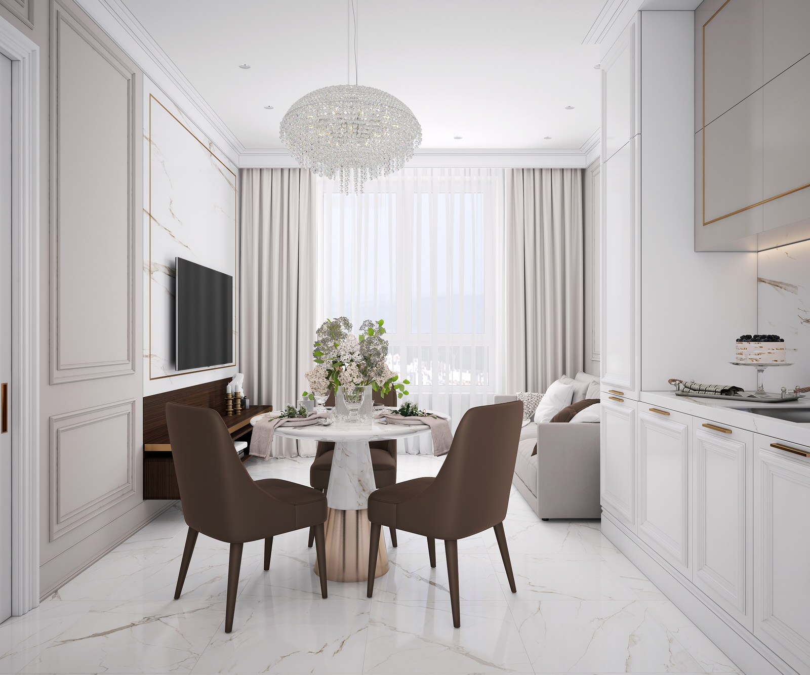 Элегантная классика - Сердце столицы 80 кв.м.