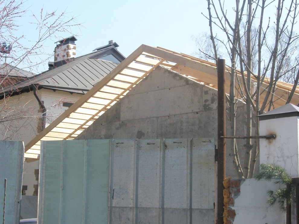 Кровля над бассейном (фермы ножницы)