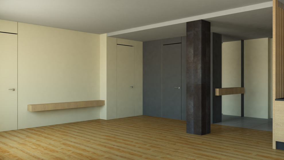 дизайн - проект квартиры 84 м2 с гостиной 42 м2