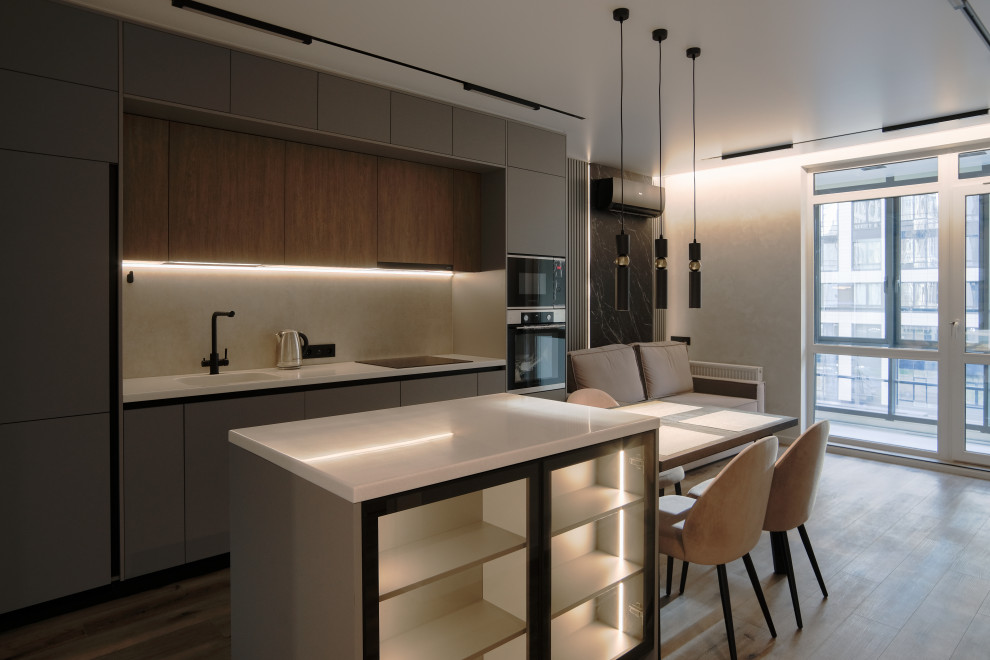 Квартира с дизайнерским ремонтом и освещением