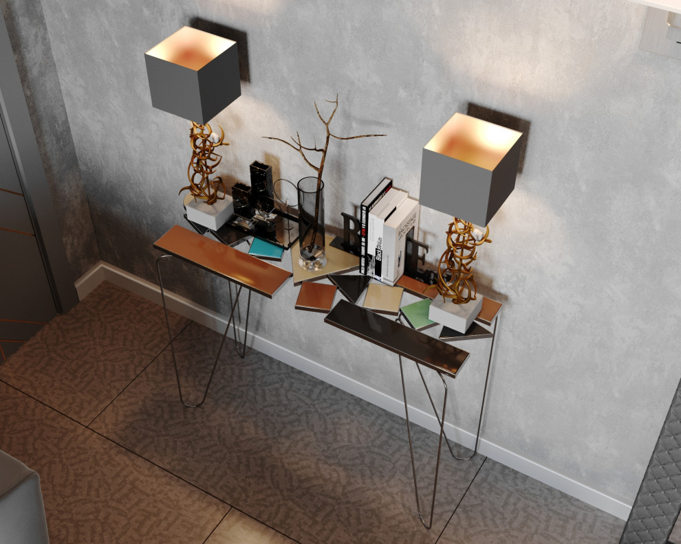 Models in party dresses - дизайн квартиры в стиле лофт и ар-деко, 54 кв.м.