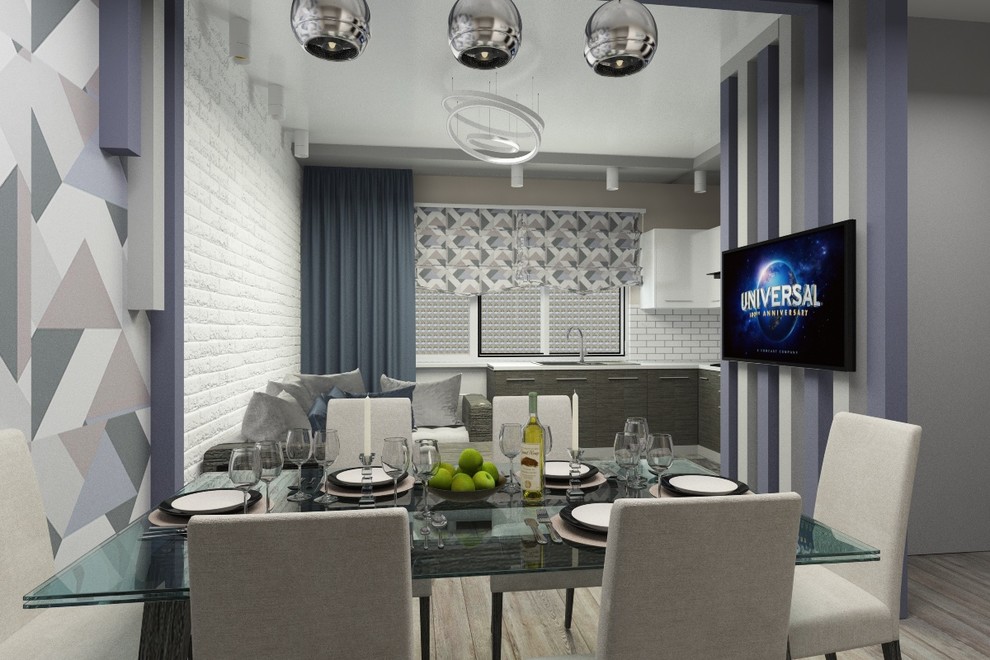 Обложка проекта: Кухня-гостиная в частном доме.