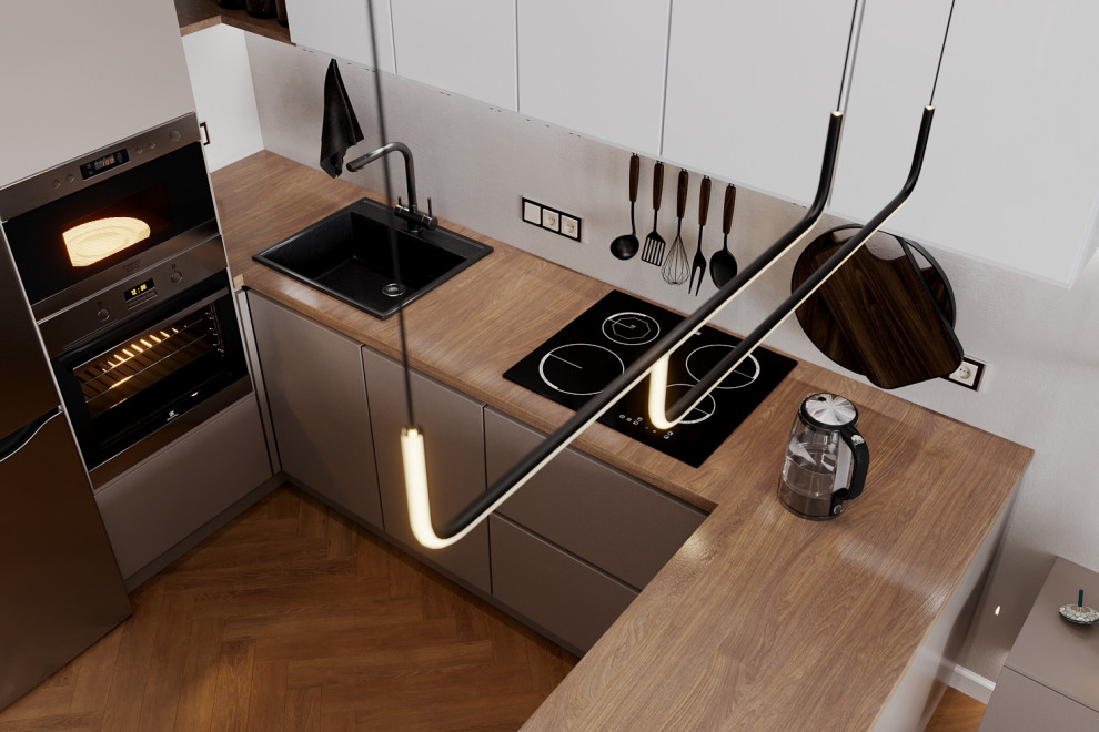 Квартира  с зелёными акцентами