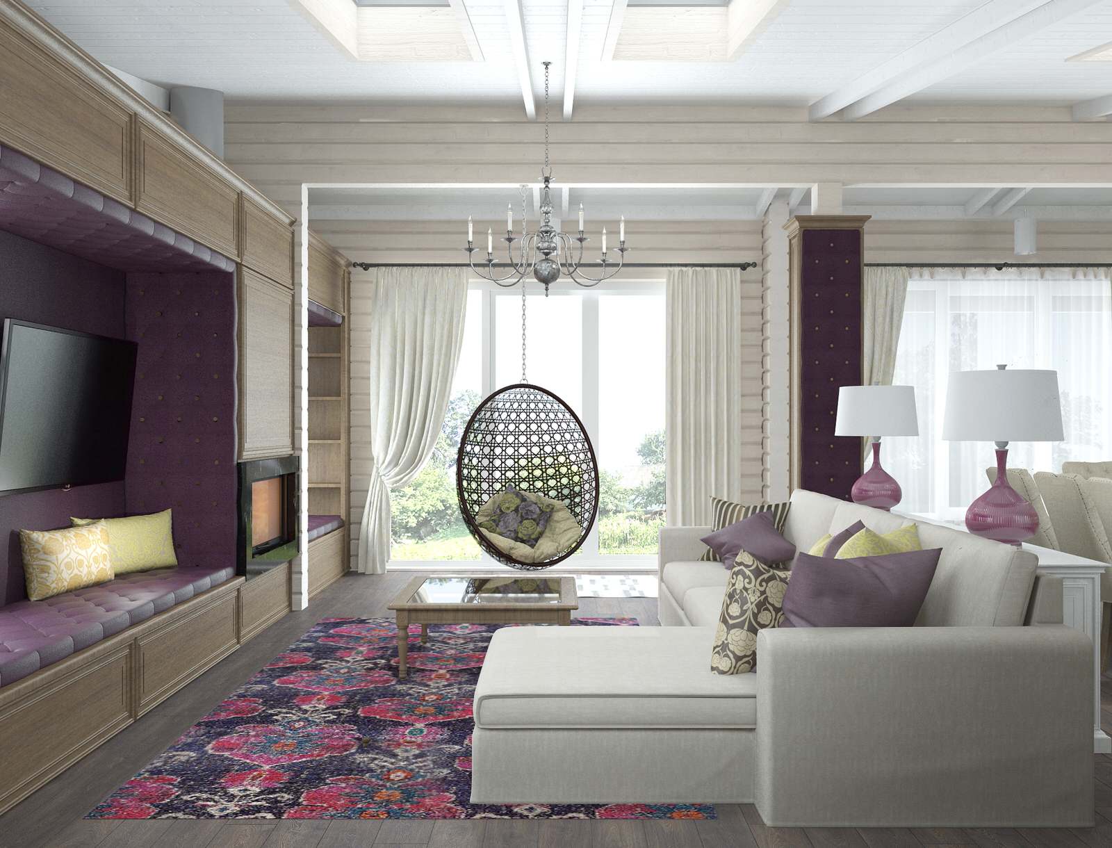 Гостиная в загородном доме