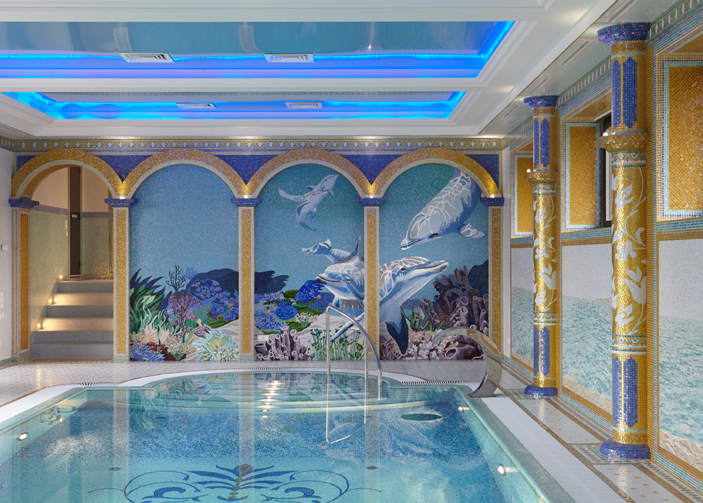 Художественная сборка панно из мозаики