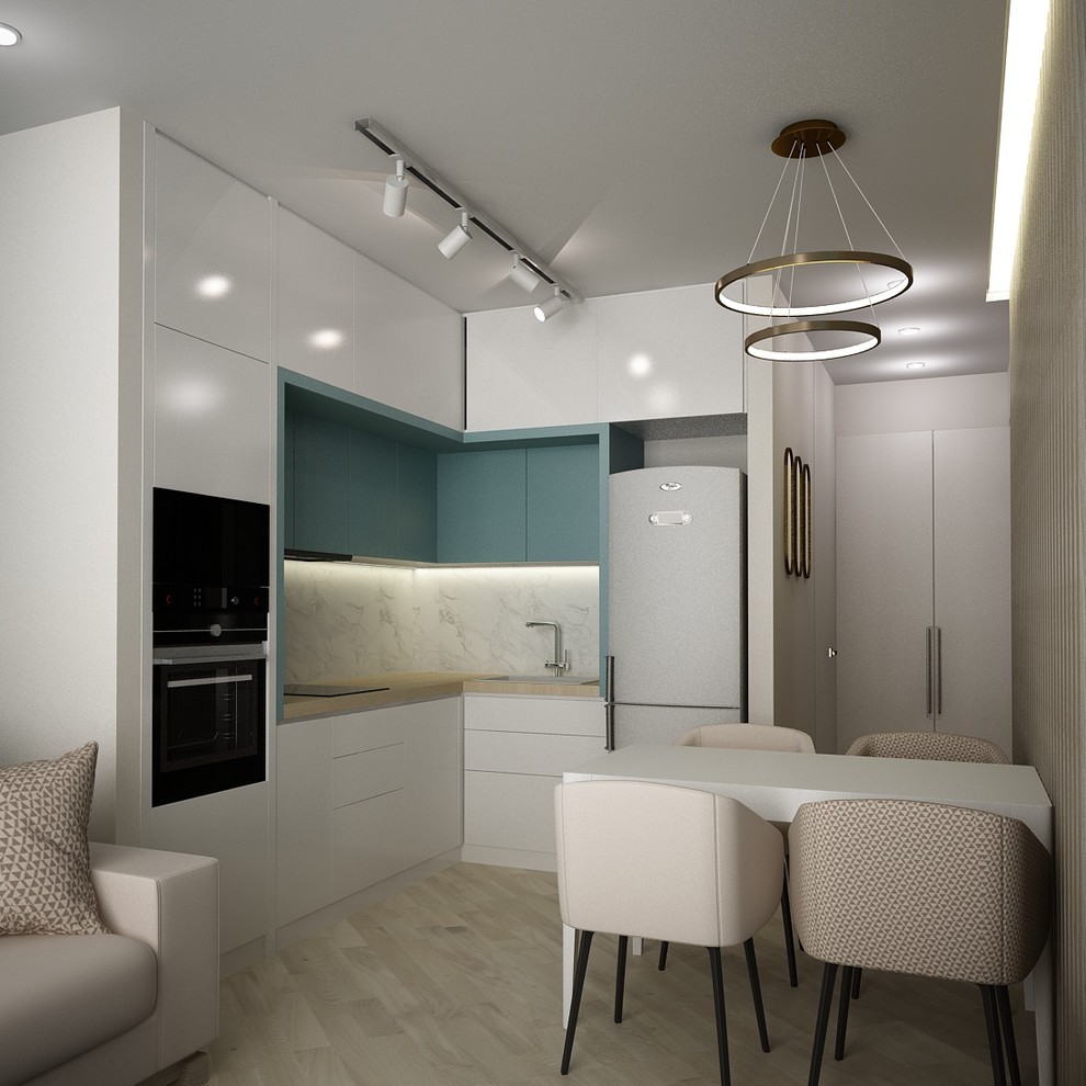 Квартира в бирюзовых тонах