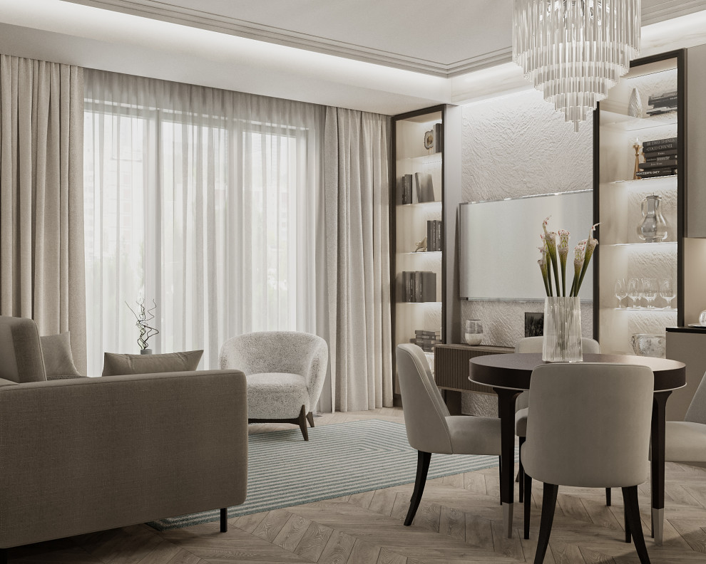 Обложка проекта: Кухня-гостиная в ЖК Сады Пекина