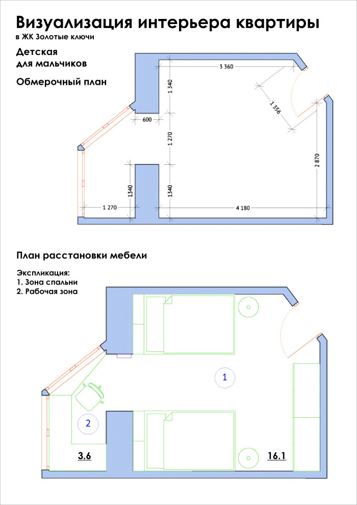 Обложка проекта: Визуализация детской в ЖК Золотые ключи