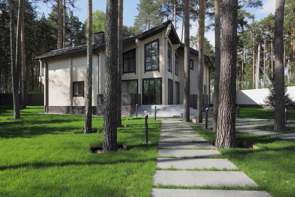 Обложка проекта: Дом из клееного бруса с кухней от Scavolini