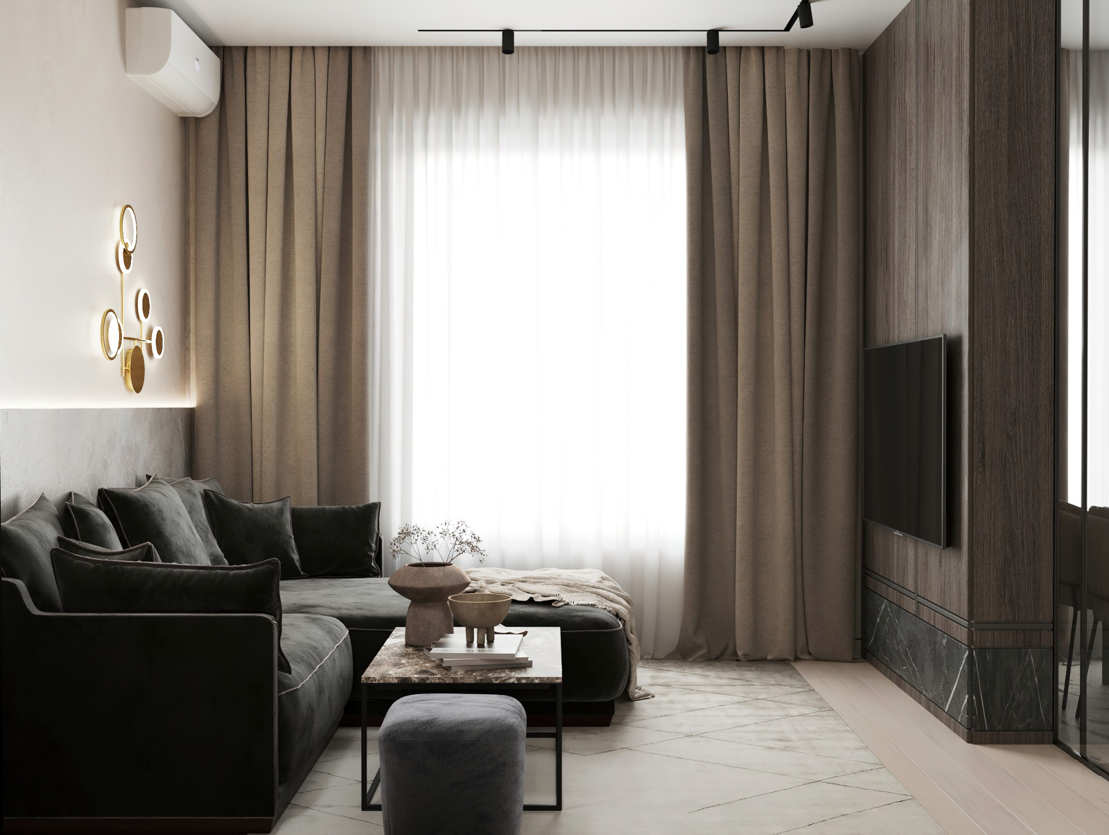 Современная классика в проекте в ЖК Береговой