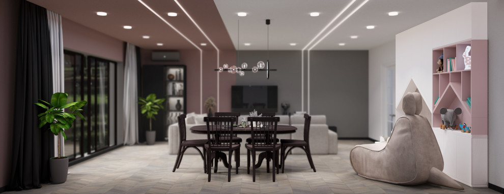 Обложка проекта: Частичный дизайн дома, где соединились практичность и красота.