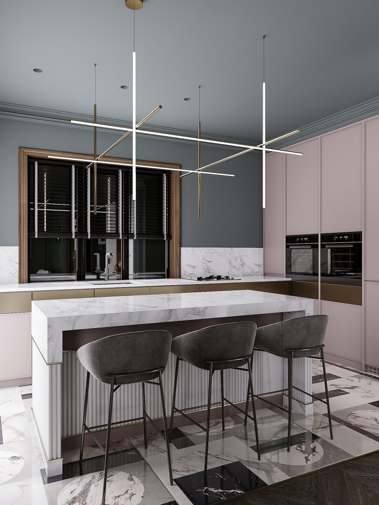 Дизайн кухни-гостиной в частном доме