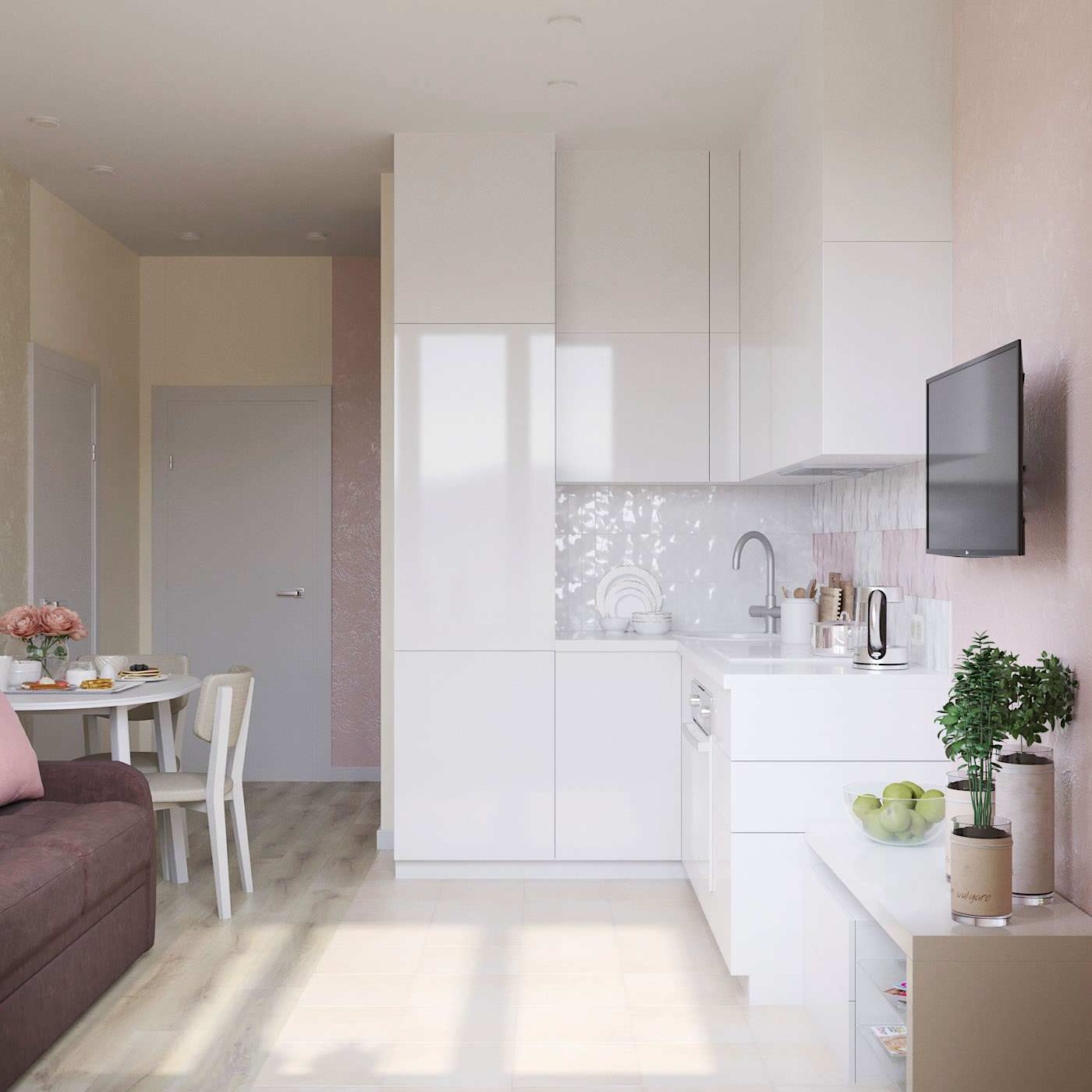 Проект Кухни Гостиной в ЖК «Микрогород».