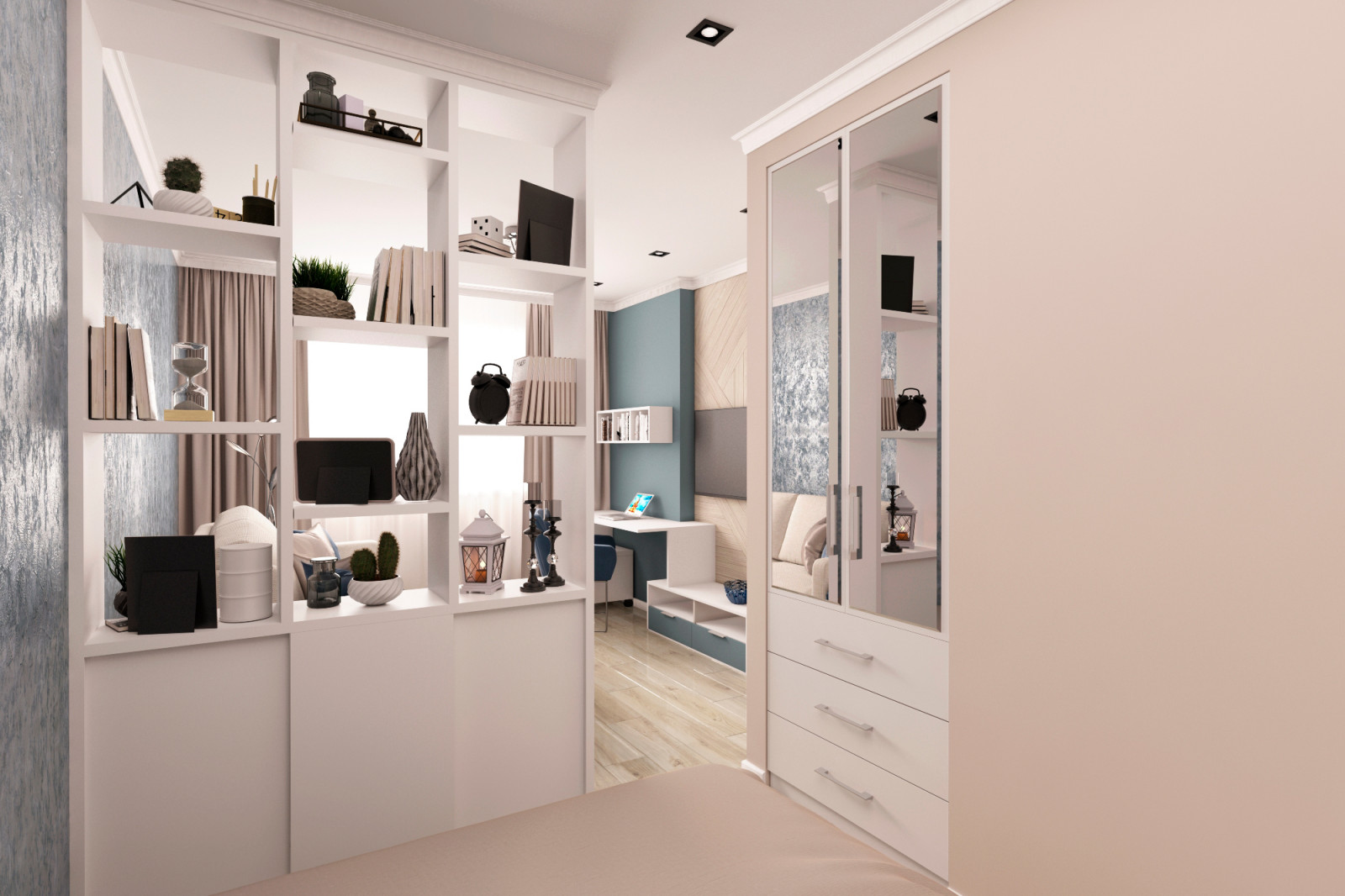 Дизайн 1  комнатной квартиры в ЖК "Аврора-парк", г.Краснодар