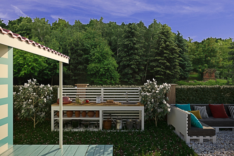 Проект Летний домик с зоной отдыха и барбекю.