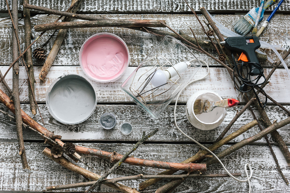 Своими руками: Светильник из веток