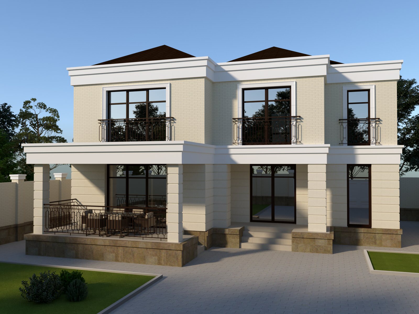 Индивидуальный жилой дом в стиле неоклассика