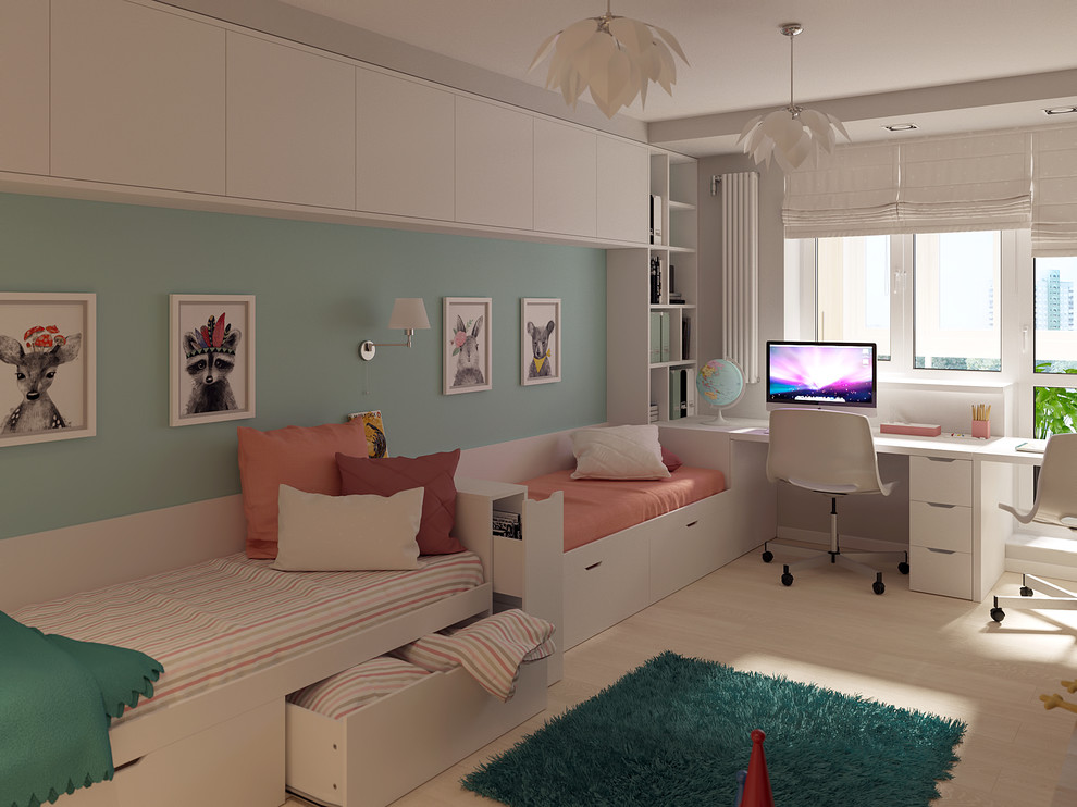 Светлая кварира с черными акцентами