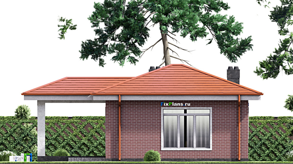 Проект одноэтажного дома 11х10м S44м2 F-15092