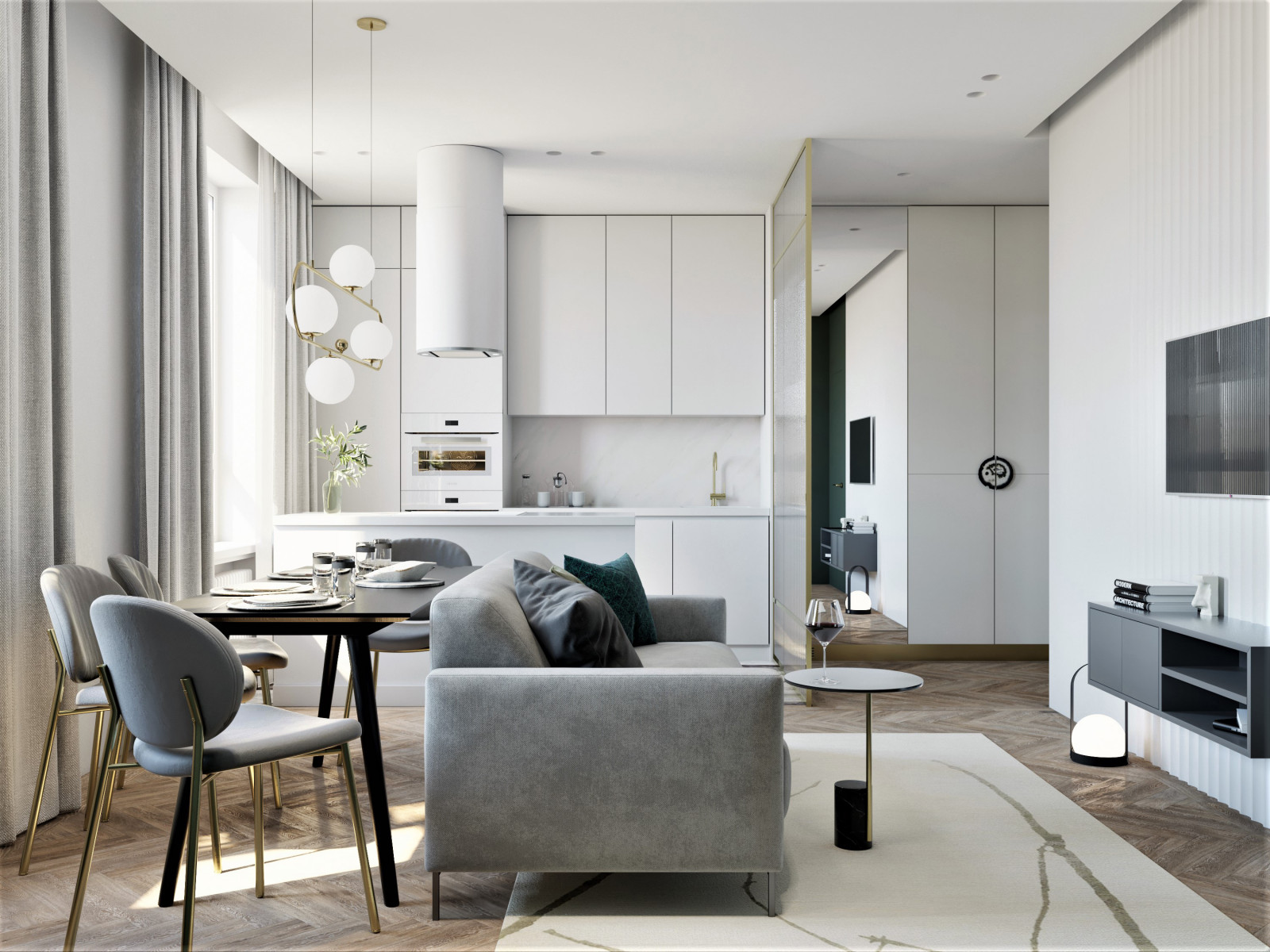 Двухкомнатная квартира площадью 66,3 м2 в ЖК Фестиваль Парк