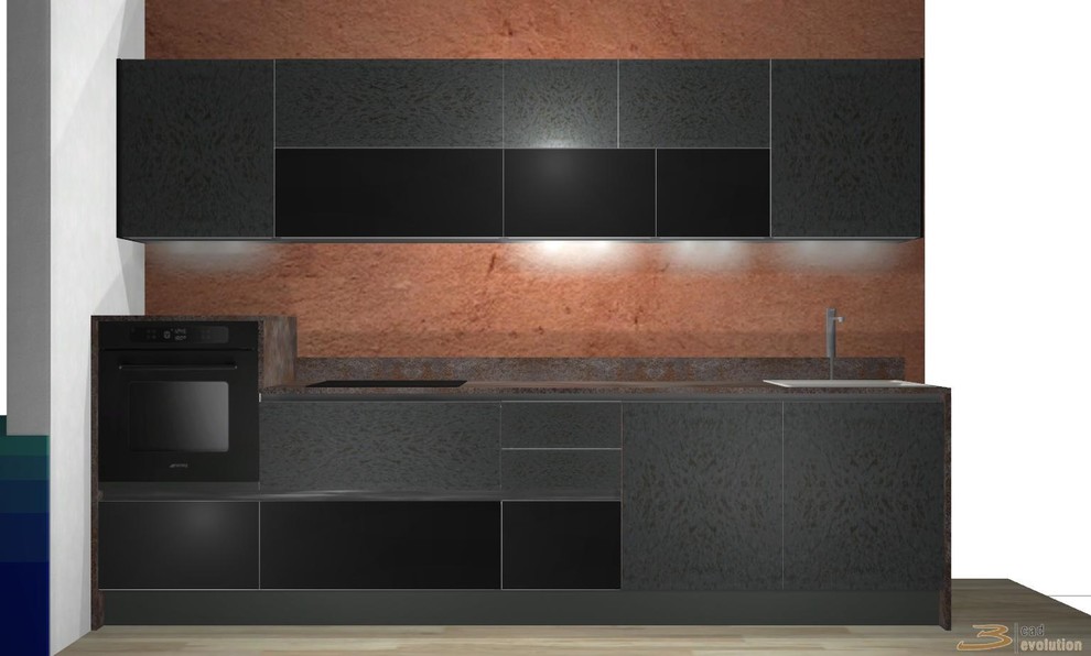 Обложка проекта: Новый образец кухни из керамики для салона. Модель Bijou