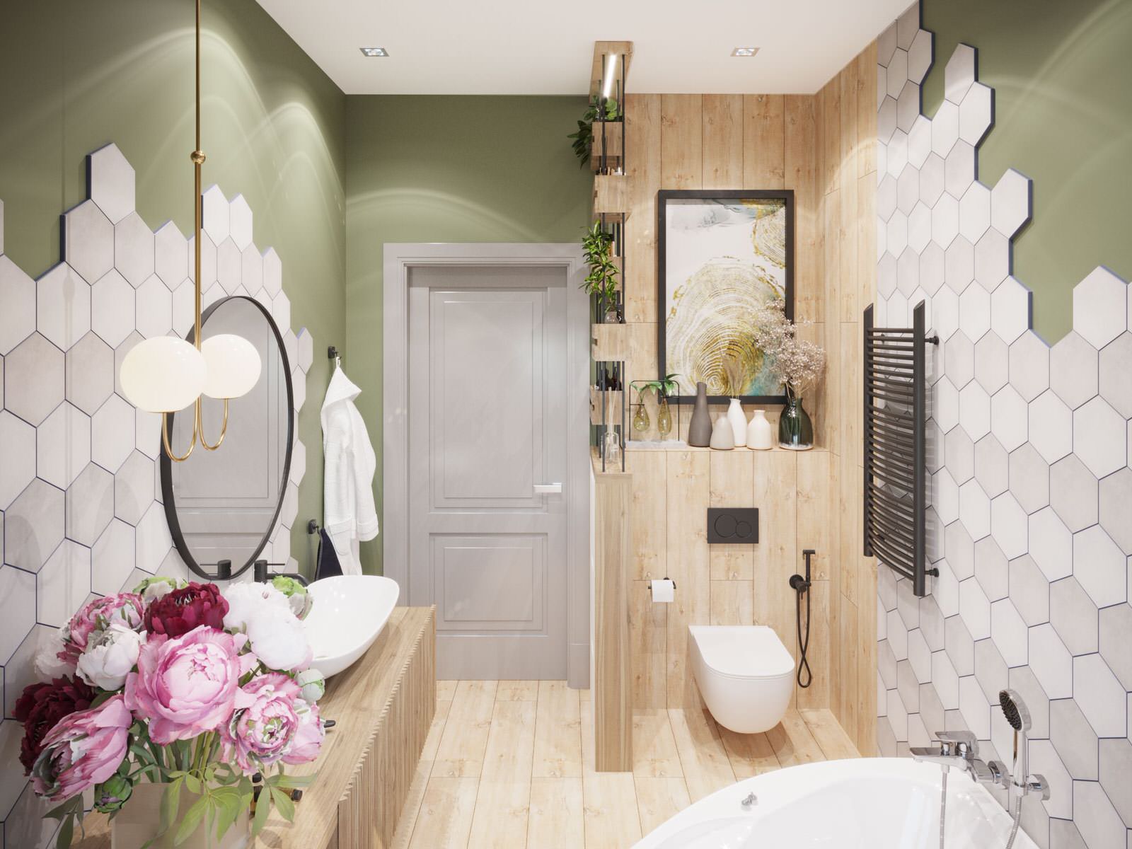 интерьер коттеджа в Подмосковье